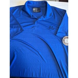 Realtree Polo Shirt Mens XL Blue New Performance Mesh Short Sleeve Logo